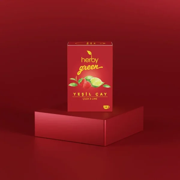 cilek-lime-yesil-cay Herby Yeşil Çay Çilek ve Lime