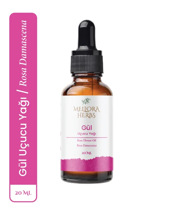 Gül Yağı Gül Uçucu Yağı 20 ML (Damlalıklı Şişe) - Cilt Aydınlatıcı ve Yaşlanma Karşıtı Bakım Serumu