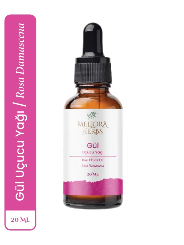 Gül Yağı Gül Uçucu Yağı 20 ML (Damlalıklı Şişe) - Cilt Aydınlatıcı ve Yaşlanma Karşıtı Bakım Serumu