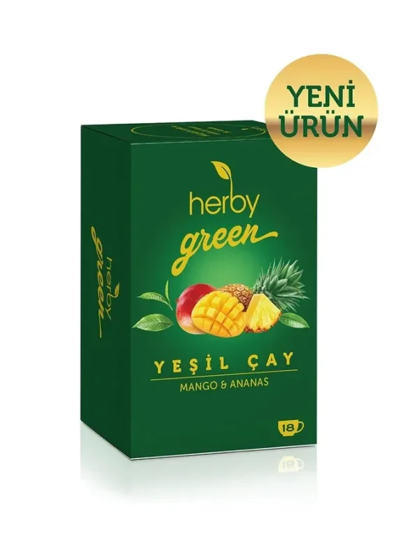 herby-mango-ananasli-yesil-cay-f Herby Yeşil Çay Mango & Ananas 18'li
